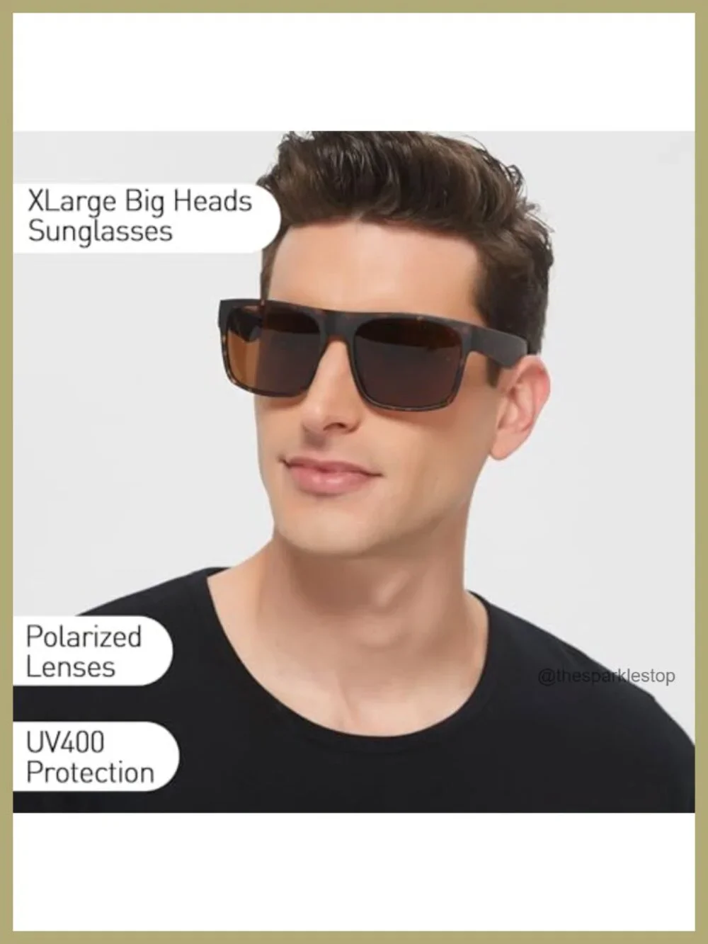 XL Oversized Polarized Sunglasses for Wide Faces